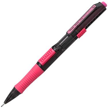 Imagem de Pentel Lapiseira Quick Click Pop (0,7 mm) chumbo médio 2B, barril preto com caixa de acabamento rosa com 12 (PD217AP)