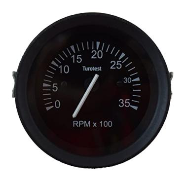 Imagem de Tacometro Contagiro Bivolt 85Mm 3500 Rpm Iluminacao Independente Atraves Sinal W Alternador Ajuste Entre 140-400Hz @1000Rpm