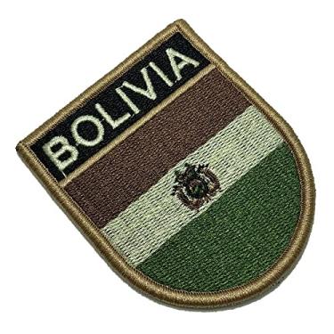 Imagem de BP0029EV03 Bandeira Bolívia Patch Bordado Fecho Contato
