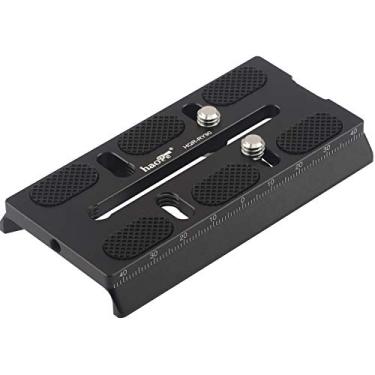 Imagem de Haoge A placa de câmera HQR-RY90 é projetada para DJI Ronin-S RoninS Gimbal Estabilizador compatível com Manfrotto MVH500AH MVH500A MVH502AH MVH502A 501HDV 503HDV 504HD 509HD 526 577 701HDV cabeça de vídeo fluido de tripé