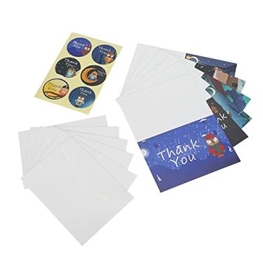 Imagem de Pssopp 12pcs Multi-styling Blank Cartões de Saudação Obrigado Cartoon Thanksgiving Card com adesivo e envelope para cartões de saudação personalizados