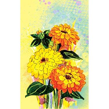 Imagem de Cannabis Rating Journal - Zinnias: 5 X 8 200 Page:100 Sheet Blank Form Discreet THC CBD Cannabis Rating with Splashy Zinnia Image