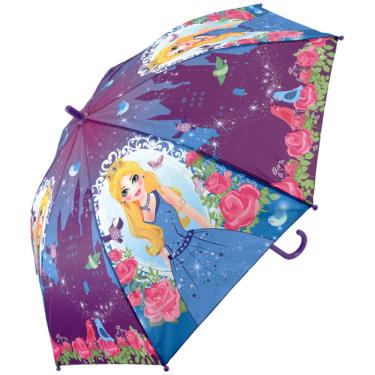 Imagem de Guarda Chuva Sombrinha Princesas Disney Rosa para Criança