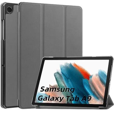 Imagem de Capa protetora para tablet Compatible With Samsung Galaxy Tab A9 Plus Case 11inch Tri-Fold Smart Tablet Case,Hard PC Back Shell Slim Case Multi- Viewing Angles Stand Hard Shell Folio Case Cover with A
