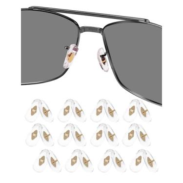 Imagem de 12 pares de protetores nasais de substituição para óculos de sol Ray-Ban Aviator RB3025 RB3026 RB3044 RB3261 RB3483 Clubmaster RB3016 - Transparente