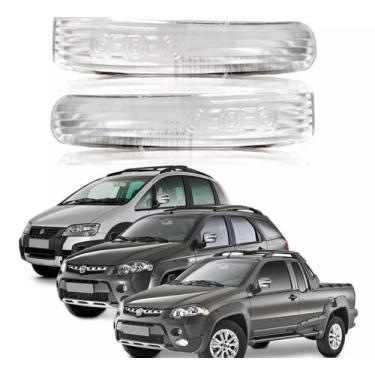 Imagem de Lente Do Pisca Seta Retrovisor Fiat Idea Strada Pálio Adventure Par - 