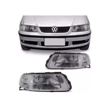 Imagem de Farol Direito Cromado Gol Parati Saveiro G3  2006 2007 2008 - Volkswag
