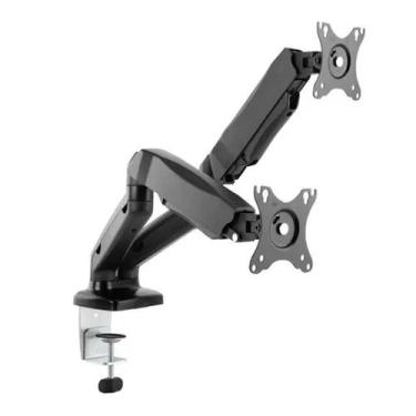 Imagem de Suporte Tri-Articulado Com Pistão Para 2 Monitores De 13" A 27" - Pret