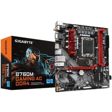 Imagem de Placa Mãe Gigabyte B760M Gaming AC DDR4, Chipset B760, Intel LGA 1700,