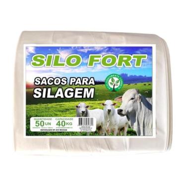 Imagem de Sacos Para Silagem Branco 51x100 200 Micras C/50 Unidades - SILO FORT