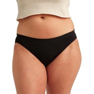Imagem de Saalt Roupa íntima de biquíni modal - super absorvente - reutilizável, confortável, à prova de vazamento, fina, mantém você seca - fluxo menstrual, maternidade, pós-parto