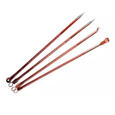 Imagem de Kit Extrator de Cravos e Espinhas em Aço Inox Profissional Limpeza de 