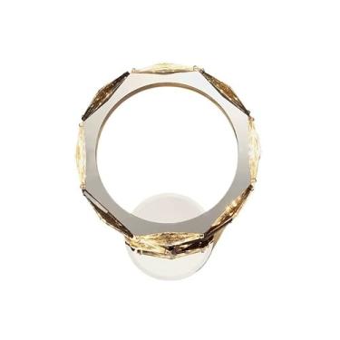 Imagem de Luminárias de parede de cristal de luxo American Light Retro LED Personalidade Arandelas de parede Sala de jantar Quarto Atmosfera criativa Luz de parede para sala Corredor Cozinha Entrada H