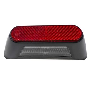 Imagem de Qtde 1 lâmpada LED resistente para placa de veículo refletor vermelho refletor oval preto ABS [certificado DOT/SAE] [classificação IP67 à prova d'água] [ultra-durável] licença para trailers, trailers,