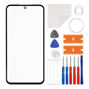 Imagem de E-yiiviil Substituição do digitalizador de lente de vidro frontal com conector compatível com Samsung Galaxy A55 SM-A556V SM-A556B 16.8 cm com ferramentas (não tela LCD)