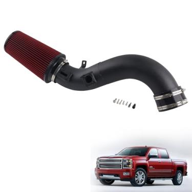 Imagem de VVORHSBELL Kit de tubo de admissão de ar frio com filtro compatível com Chevy GMC 6.6L LML Duramax 2013-2016