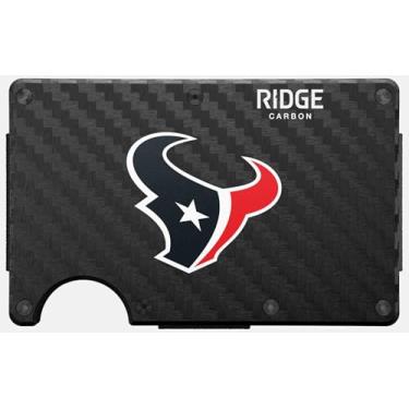 Imagem de The Ridge NFL Edition, carteira masculina minimalista de metal de alumínio – bloqueio RFID, elástico, bolso frontal fino para cartão de crédito com alça para dinheiro e um clipe de dinheiro adicional