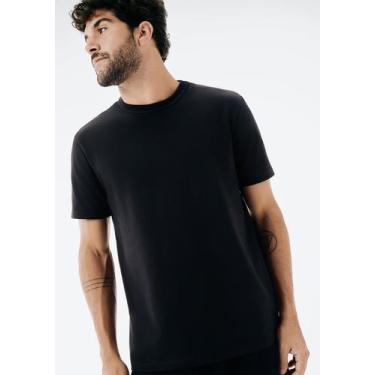 Imagem de Camiseta Hering Manga Curta Pima Masculina, XG, Preto