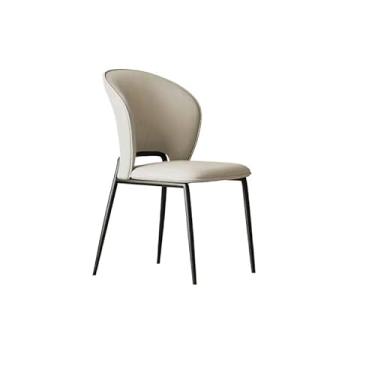 Imagem de Cadeira de jantar moderna com design ergonômico e espuma de alta densidade - ideal para cozinha e sala de jantar (branca)