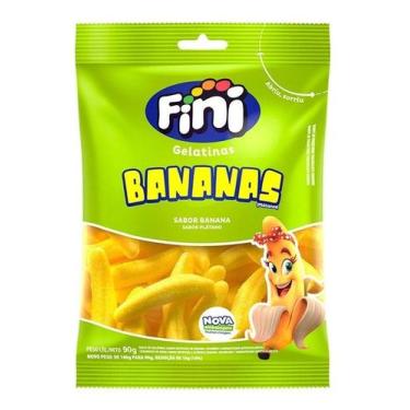 Imagem de Kit c/ 4 Bala de Gelatina Bananas Fini Pacote 90g