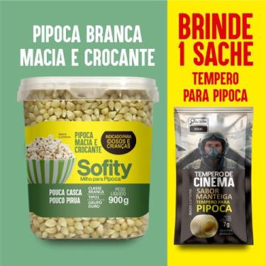 Imagem de Milho pipoca sofity pote 900g + sache de tempero para pipoca - Mais Te
