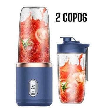 Imagem de 400ML 6 Lâminas Espremedor Elétrico Mini Liquidificador Portátil De Su