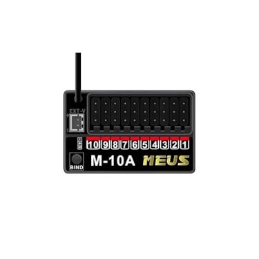Imagem de MEUS RACING Receptor RC de 2,4 GHz M-10A, controle de longo alcance, RX compatível com transmissor MEUS Racing RC ME-10B para carro/barco/tanque de controle remoto etc. (10CH)