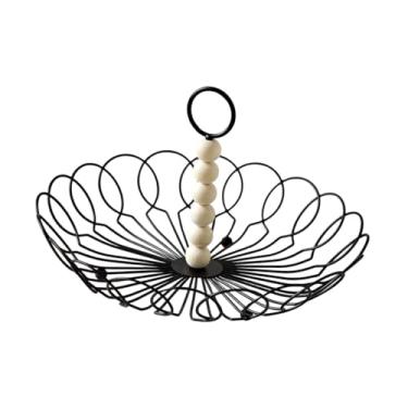 Imagem de Bothyi Cesta de frutas Tigela de com alça Suporte para lanches Servidor Organizador de metal multiuso Cesta para armazenamento de frutas e vegetais, D