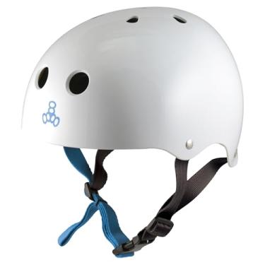 Imagem de Triple Eight Capacete aquático Sweatsaver Halo para wakeboard e esqui aquático, branco brilhante, GG