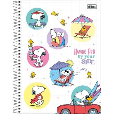 Imagem de Tilibra - Caderno Espiral Capa Dura Universitário 1 Matéria Snoopy 80 Folhas - Having Fun By Your Side