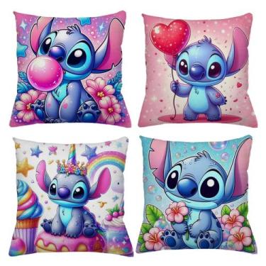 Imagem de Kit c/ 4 capa de almofada decorativa STITCH - THEOVITEX, UNICORNIO
