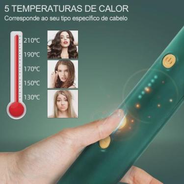 Imagem de Escova alisadora de cabelo Magnética seca, alisa e modela bivolt HAIR 