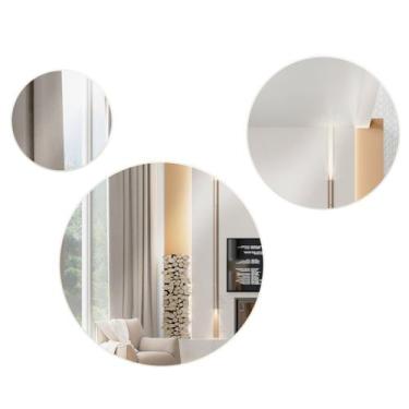Imagem de Espelhos Kit 3 Painéis Espelhados Redondos Decorativos Basic ES15 Off 
