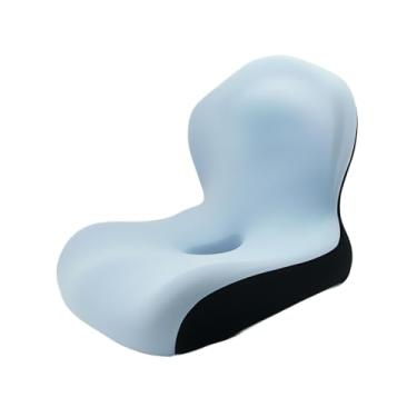 Imagem de KiBcsLic Almofada para Cadeira de Escritório em Espuma Viscoelástica, Ergonômica, Respirável, Leve E com Suporte para Jogos, Azul