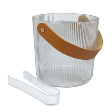 Imagem de Balde de Gelo Modern Stripes Clear Acrílico 825ml Mai Home