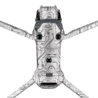 Imagem de Película antiarranhões Mavic 4 Pro Decalque Skins para DJI Mavic 4 Pro Premium Adesivo Capa Protetora Filme Fotográfico Equipamento de Vídeo Acessórios Decalques (Branco Circuito)
