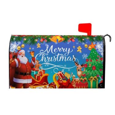 Imagem de Capa de caixa de correio Dacawin Santa Christmas Waterproof 65x53 cm