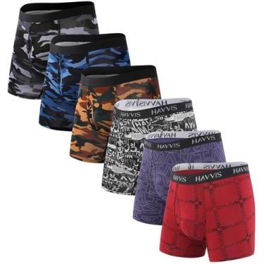 Imagem de Cuecas boxer masculinas HAVVIS Performance Bamboo Viscose, 3GG, pacote