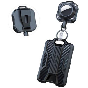 Imagem de Porta-crachás LIUGX com Airtag retrátil de 80 cm