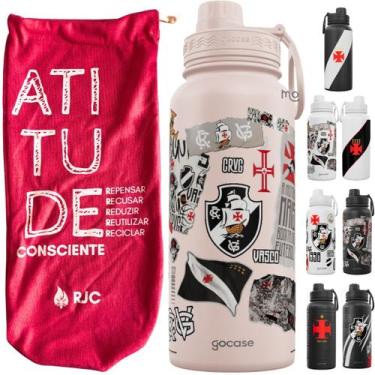 Imagem de Garrafa Térmica Gocase Fresh 950ml Oficial do Vasco com saquinho prote