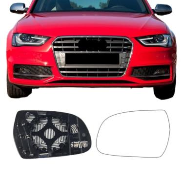 Imagem de Vidro espelhado lateral do motorista para Audi A4 / A4 Quattro 2010-2016, A5 / A5 QUATTRO 2010-2017, A3 / A3 QUATTRO 2011-2013, S4 2010-2016, S5 2011-2017, Placa de suporte aquecida Vidro retrovisor