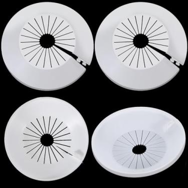 Imagem de 4 peças de decoração de tampa de tubulação de água, tampa de tubo de flange de parede de plástico PP 30-55 mm tampas de encanamento de água placas linha de drenagem capa de radiador tampa de vaso