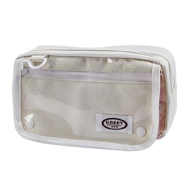 Imagem de Estojo de lápis com design flip-top de PVC de grande capacidade e lona