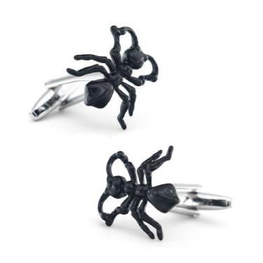 Imagem de Cufflinks Black Ant Design para homens, cobre 18 mm  16 mm - yiweisai