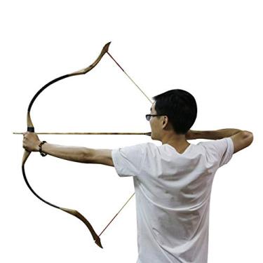 Imagem de Pezicco Tiro Com Arco Tradicional Caça Artesanal Arco Recurvo Mongol Cavalo Longbow (Arcos)