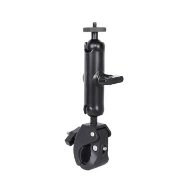Imagem de Suporte de braçadeira de câmera com soquete duplo de 1/10.2 cm-20 acessórios adaptadores de cabeça esférica adequados para AKASO DJI Action Insta360 ou monitor de câmera digital DSLR/luzes de LED /