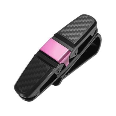 Imagem de HARFINGTON 1 peça de suporte de óculos para viseira de carro giratório com duas extremidades para óculos de sol para mulheres e homens, acessórios de viseira automotiva, peças de bilhete de recibo