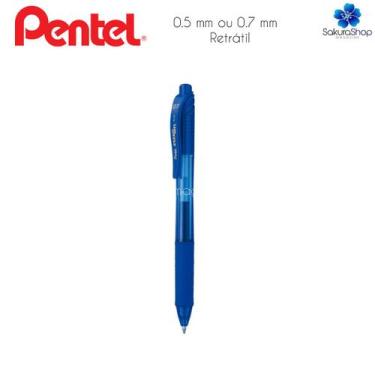 Imagem de Caneta Gel PENTEL Energel X RT Retrátil 0.5mm e 0.7mm Seca Rápido, 0.7