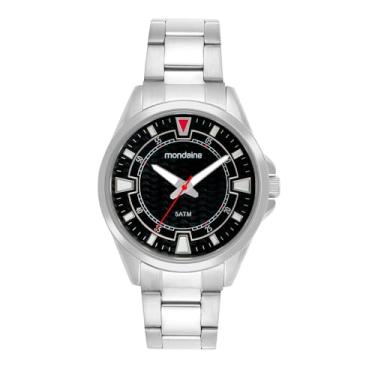 Imagem de Mondaine Relógio Masculino Prata Aço Analógico Mostrador Preto