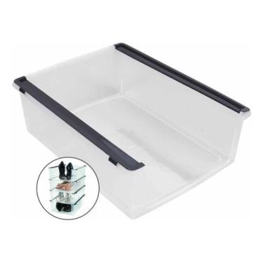 Imagem de Caixa Organizadora Plástico Transparente Multiuso Empilhável - Ordene